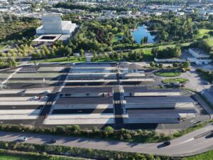 Gestion des eaux pluviales - parking et ombrières du Zénith de Dijon